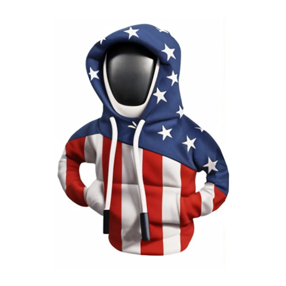 American Flag Car Gear Shift Hoodie