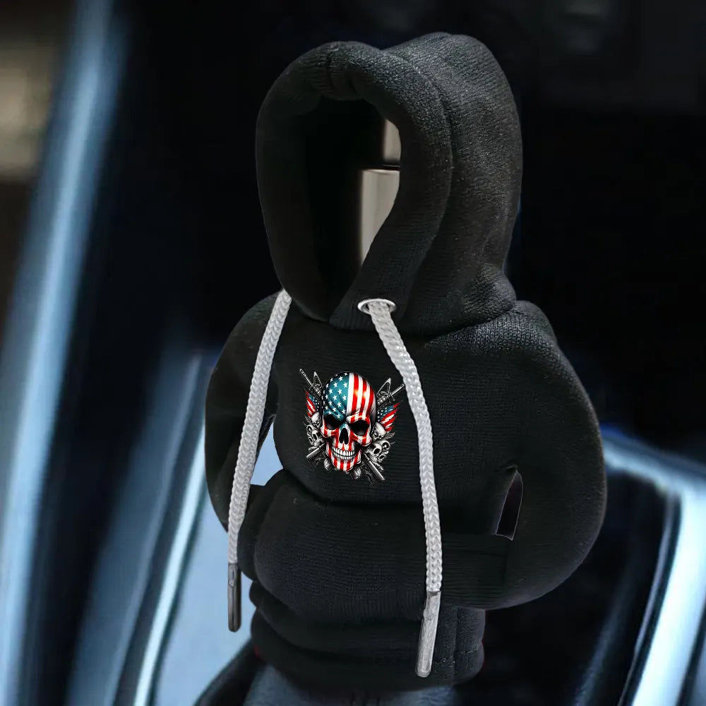 Skull Icon Car Gear Shift Headband Hoodie