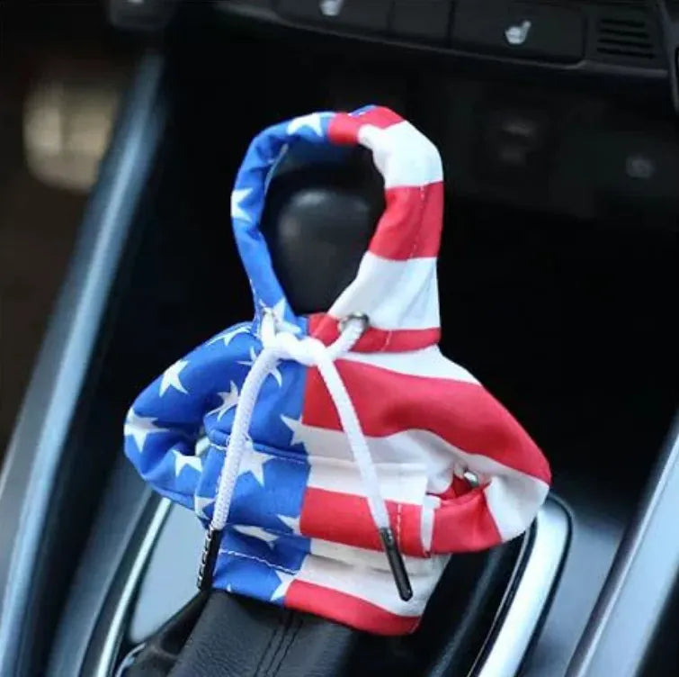 American Flag Car Gear Shift Hoodie